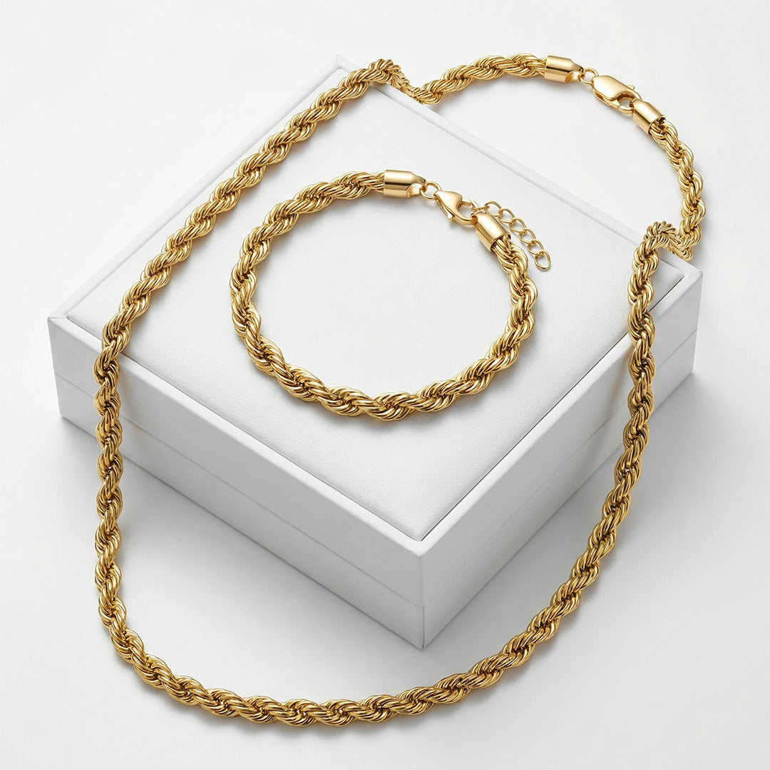 corrente trançada feminina