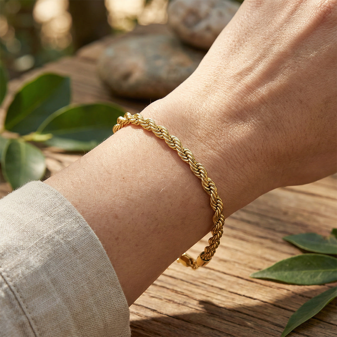 pulseira trançada feminina