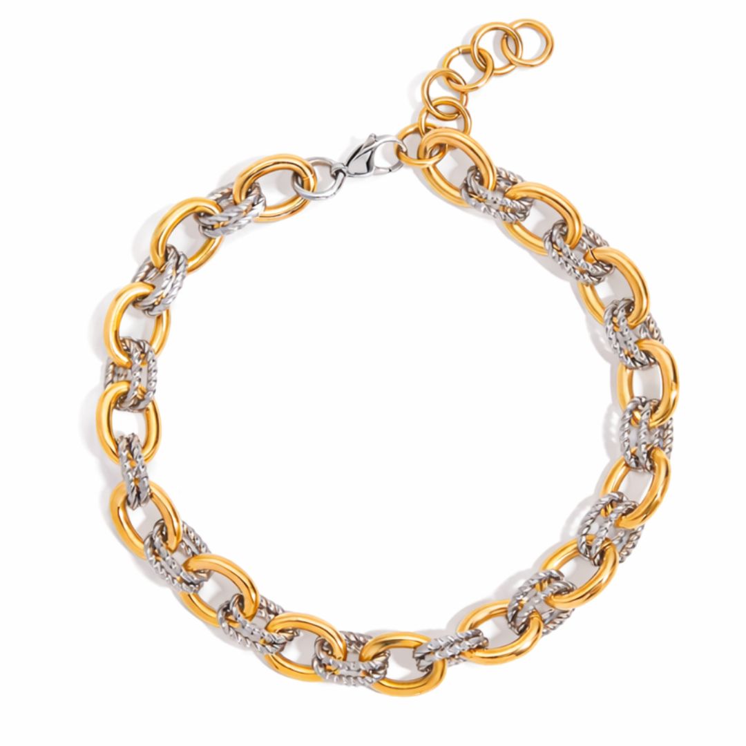 colar elos grossos feminino