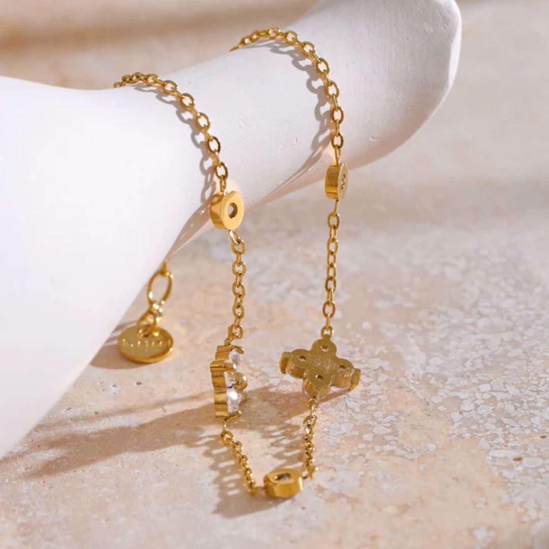 pulseira feminina fina ouro