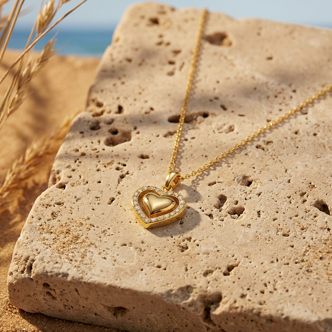 colar feminino com coração