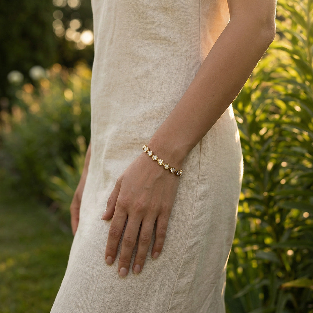 pulseira feminina com zirconicas