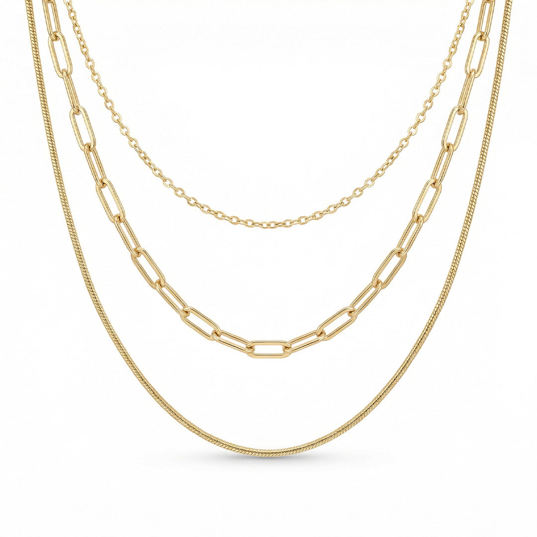 colar minimalista dourado