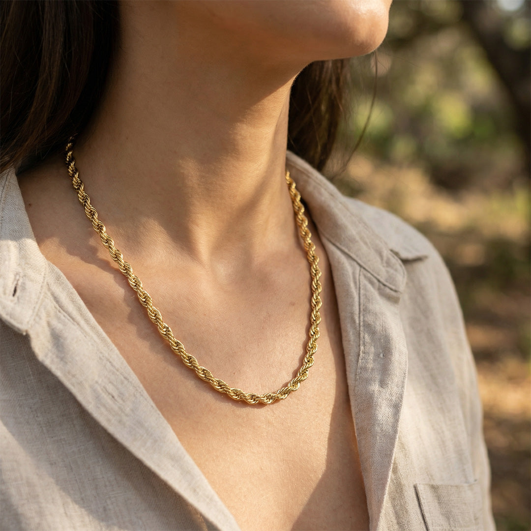 colar trançado feminino