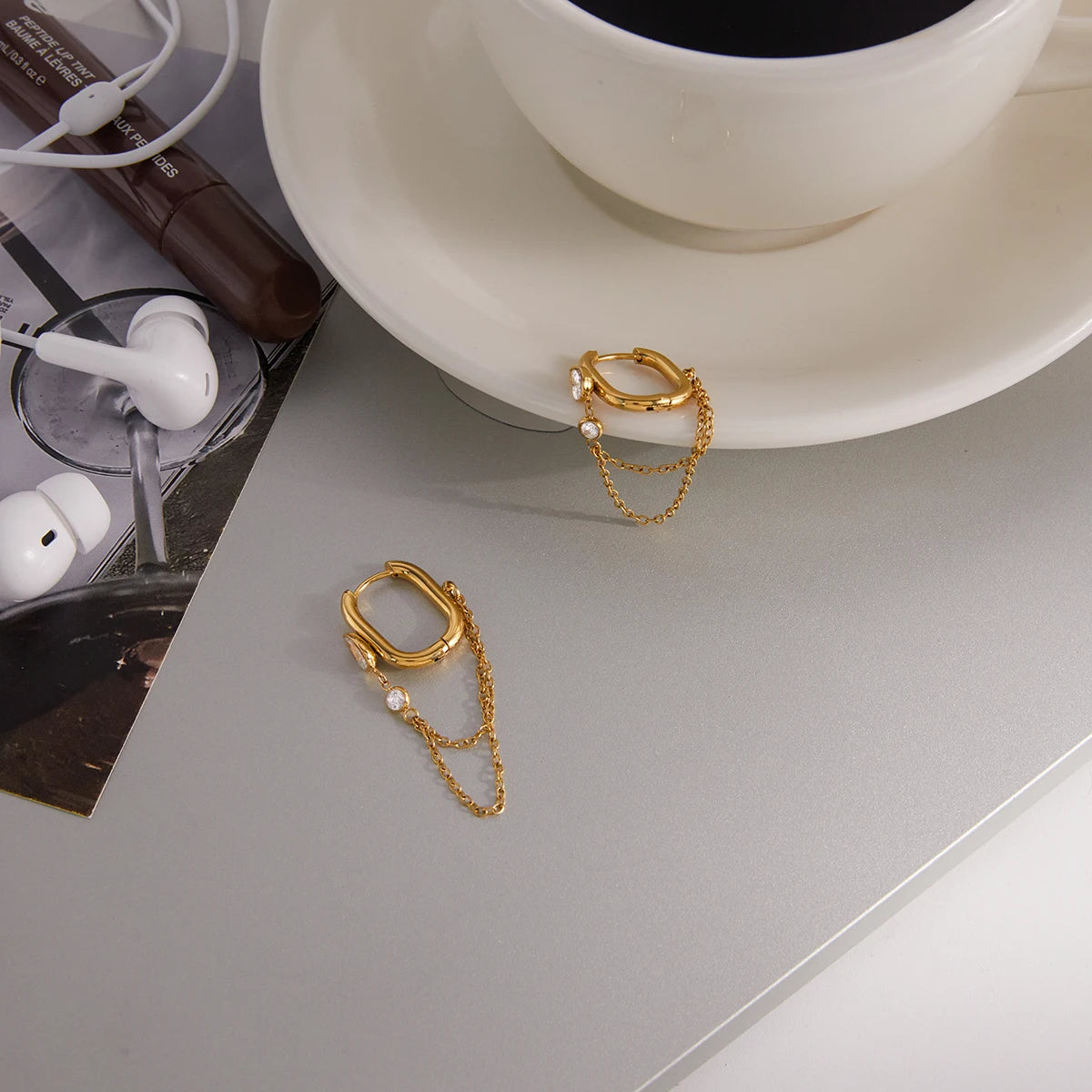 brinco longo feminino