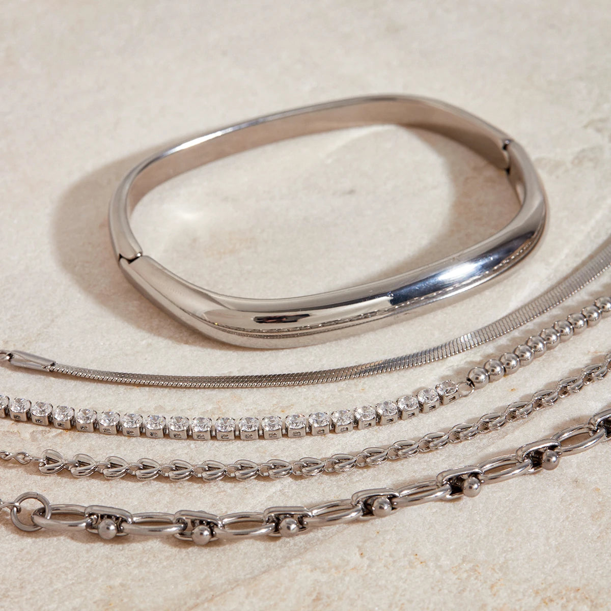 pulseira feminina prata