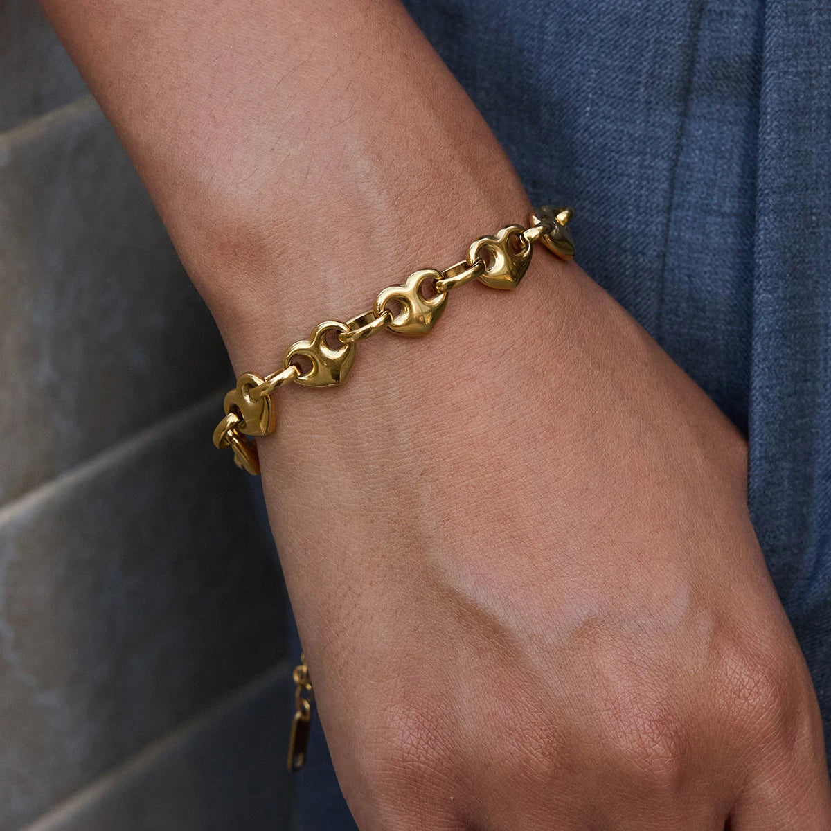 pulseira moderna ouro