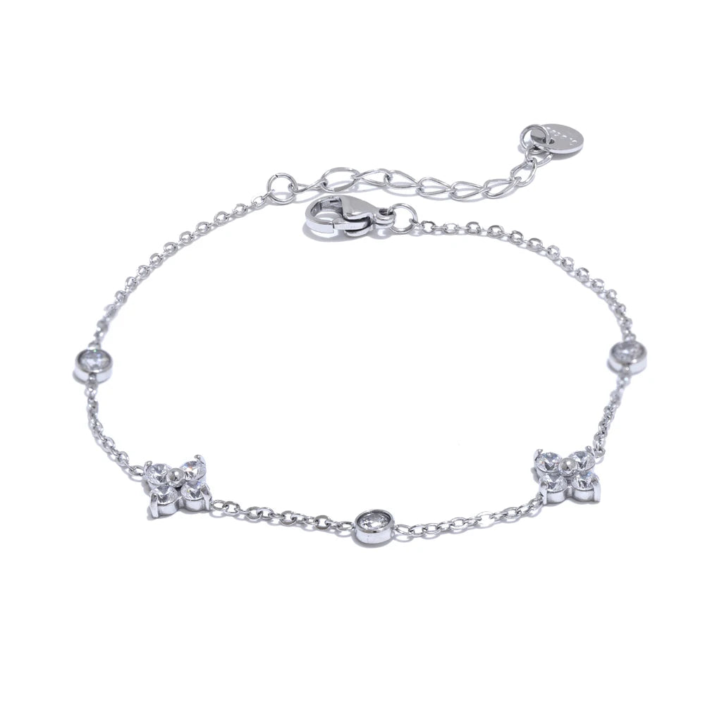 pulseira feminina fina prata